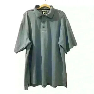 FJ Foot Joy Golf Polo Prodry Pique Shirt Blue Short Sleeve Mens Size XL‎